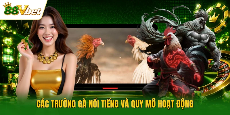Các trường gà nổi tiếng và quy mô hoạt động