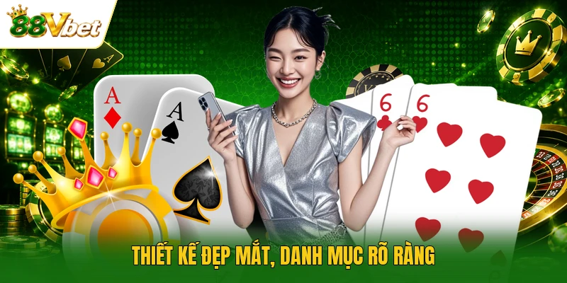 Thiết kế đẹp mắt, danh mục rõ ràng